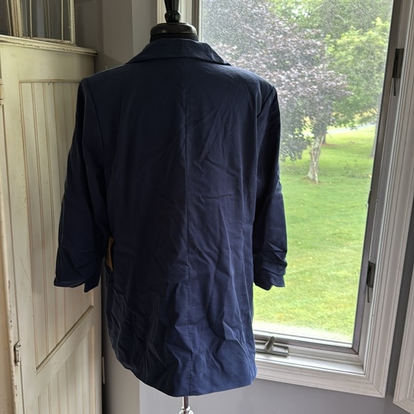 Eloquii NWT Woman’s Open Navy Lightweight Blazer - Picture 4 of 10